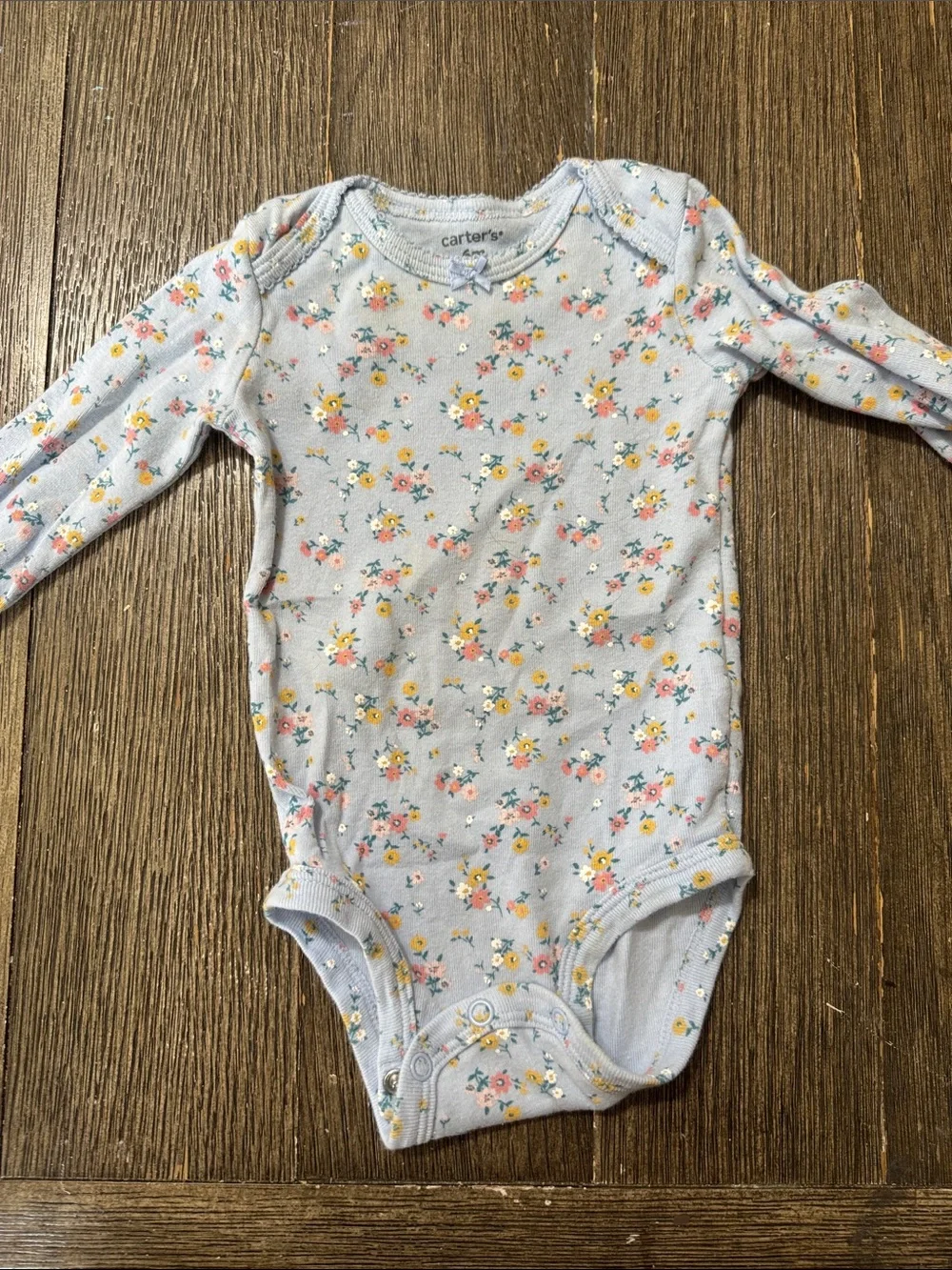 Carter’s Baby Girl Long Sleeve Bodysuit Bundle | Size 6M | 6 Pieces | Fall